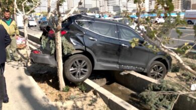 اعزام 4 آمبولانس به محل تصادف زنجیره‌ای تهران