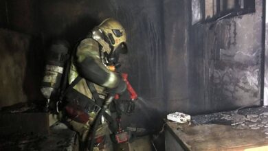 مصدومیت 5 نفر بر اثر حریق ساختمانی در جنت آباد