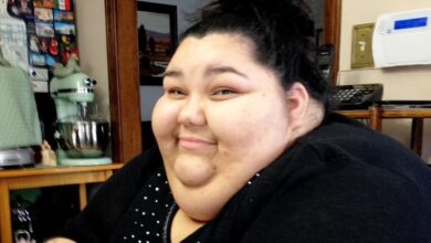 این زن آمریکایی از 1 به 2 کیلوگرم در عکس برخاست