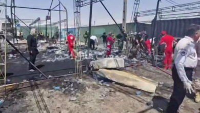 آتش سوزی یک موکب در مرز مهران/یک خانم فوت کرد