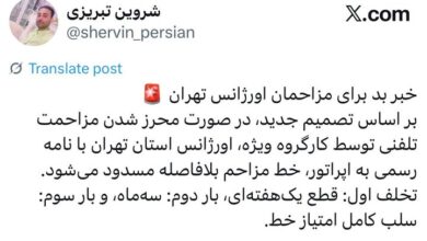 مسدود کردن نمادهای اضطراری تهران