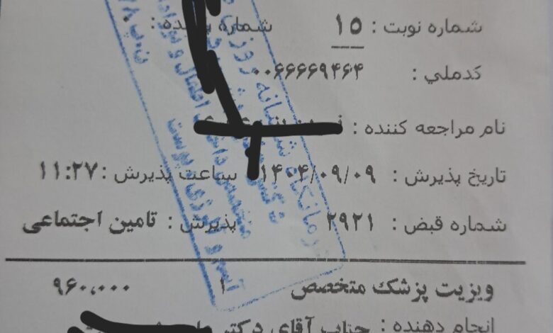 هزینه سرماخوردگی با بیمه 1 میلیون تومان + سند