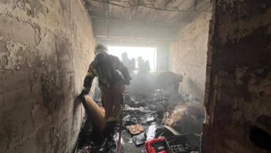 آتش سوزی در یک برج مسکونی در پایتخت / نجات 10 نفر از ساکنان با کمک آتش نشانان