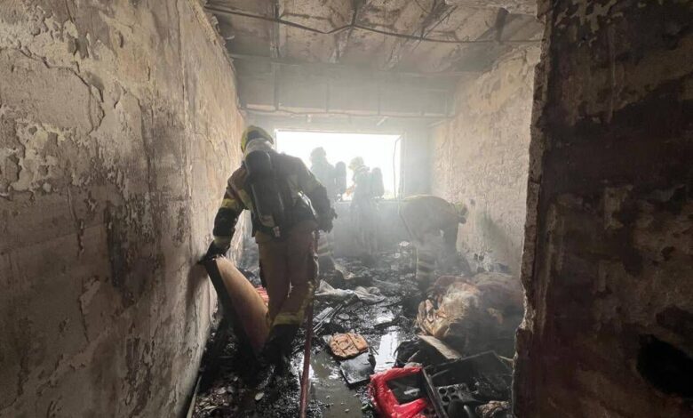 آتش سوزی در یک برج مسکونی در پایتخت / نجات 10 نفر از ساکنان با کمک آتش نشانان