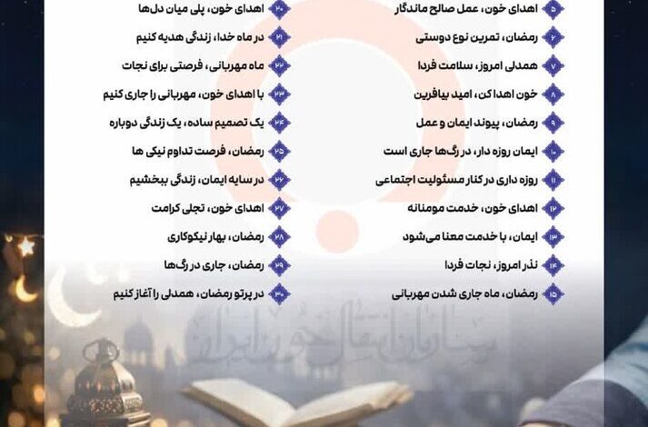 اهدای خون مظهر عبادت خالصانه است