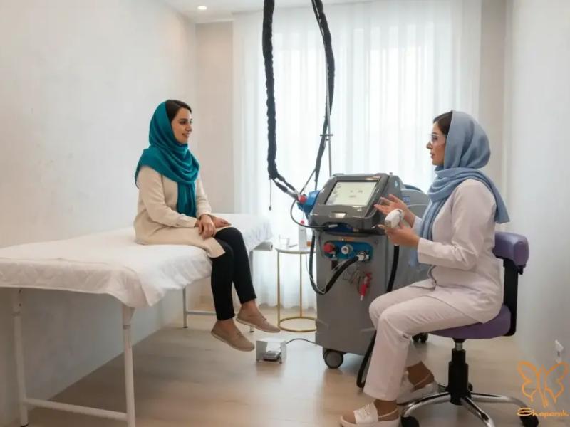 مشاوره لیزر موهای زائد کلینیک شاپرک طلایی مشهد