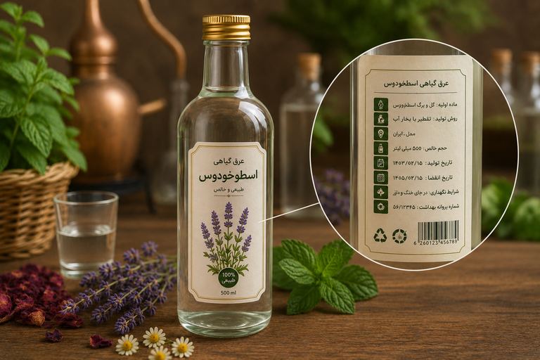 روی برچسب عرق گیاهی باید چه اطلاعاتی وجود داشته باشد؟
